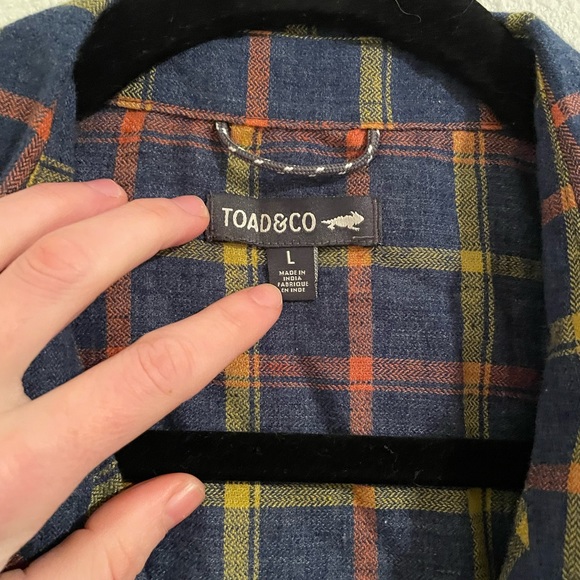 Toad&Co Flannel Shirtdress sz Large - Picture 5 of 7